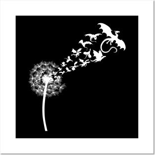 Dandelion Dragon Soar Free Light Posters and Art